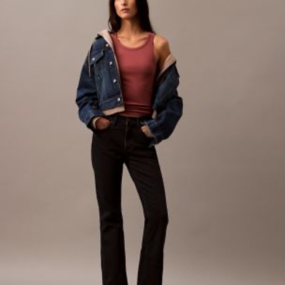 Calvin Klein Mid-Rise Flare Jeans - Picture 5 of 6